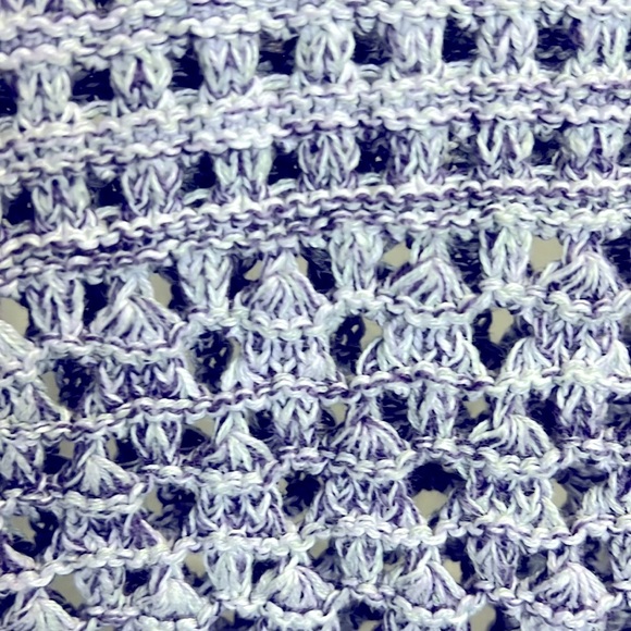 Croft & Barrow Women’s Open Knit Round Neck - Sweater. Purple heathered. Size 3x - Picture 3 of 9